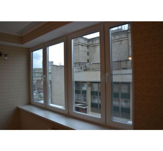 Остекление комнаты окнами ПВХ - фото - 1